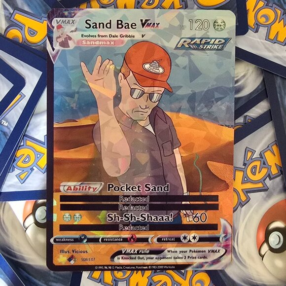 Salt Bae Dale Gribble Meme Pokemon Card - King Of The Hill - Picture 8 of 10